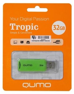 Флешка 32Gb QM32GUD TRP USB 2 0 зеленый Qumo