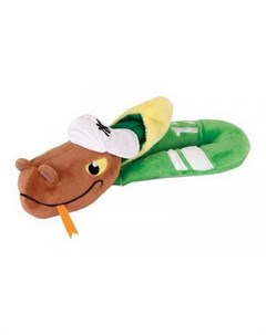 Мягкая игрушка змейка Змей Рэпер 23 см зеленый коричневый желтый плюш синтепон Gulliver (гулливер)