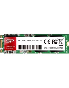 Твердотельный накопитель SSD M 2 240 Gb M Series SP240GBSS3M55M28 Read 560Mb s Write 530Mb s SLC Silicon power
