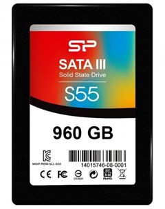 Твердотельный накопитель SSD 2 5 960 Gb S55 Read 540Mb s Write 480Mb s TLC SP960GBSS3S55S25 Silicon power