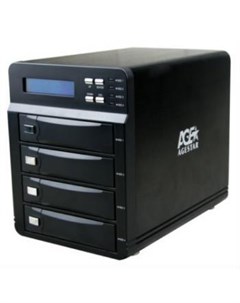 Внешний контейнер для HDD 3 5 SATA AgeStar 3C4B3A 4x3 5 HDD USB3 0 eSATA max16Tb черный Age star