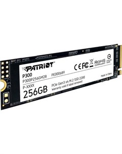 Твердотельный накопитель SSD M 2 256 Gb P300 Read 1700Mb s Write 1100Mb s 3D QLC NAND P300P256GM28 Patriòt