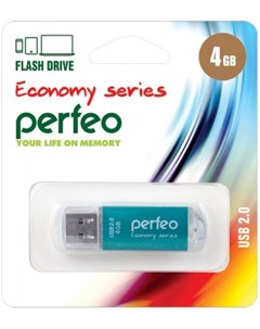 Флешка 4Gb E01 USB 2 0 зеленый PF E01G004ES Perfeo
