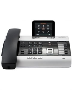 Телефон IP Siemens DX800A VoIP ISDN 2xLAN Bluetooth all in one темно серый Gigaset