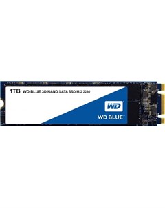 Твердотельный накопитель SSD M 2 1 Tb Blue WDS100T2B0B Read 560Mb s Write 530Mb s 3D NAND Western digital