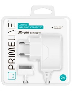 Сетевое зарядное устройство 2308 2 1A 30 pin Apple белый Prime line