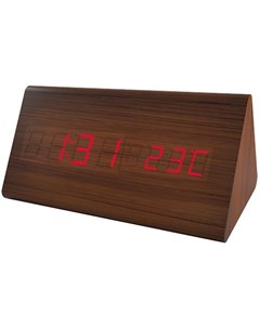 Часы будильник Pyramid коричневый PF S710T Perfeo