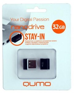 Флешка USB 32Gb NanoDrive USB2 0 черный QM32GUD NANO B Qumo