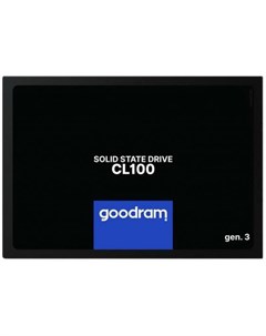Твердотельный накопитель SSD 2 5 120 Gb SSDPR CL100 120 G3 Read 500Mb s Write 360Mb s 3D NAND TLC Goodram