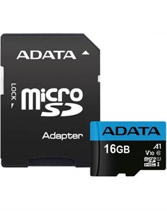 Карта памяти 16GB Premier A1 MicroSDHC UHS I Class 10 ADATA 90 25 MB s с адаптером Adata