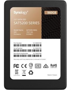 Твердотельный накопитель SSD 2 5 960 Gb SAT5200 960G Read 530Mb s Write 500Mb s Synology