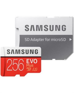 Флеш карта microSDXC 256Gb Class10 MB MC256HA RU EVO PLUS adapter Samsung