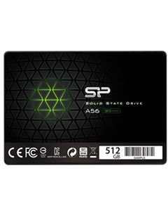 Твердотельный накопитель SSD 2 5 512 Gb SP512GBSS3A56A25 Read 560Mb s Write 530Mb s 3D NAND TLC Silicon power