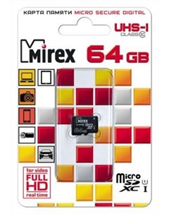 Флеш карта microSD 64GB microSDXC Class 10 UHS I 13612 MC10SD64 Mirex