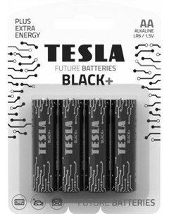 Батарейки BLACK AA 4ks Alkaline AA LR06 пальчиковая блистер 4 ks Tesla