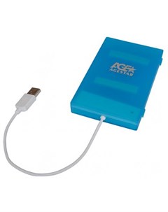Внешний контейнер для HDD 2 5 SATA AgeStar SUBCP1 USB2 0 синий Age star
