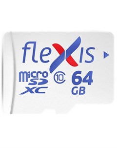 Карта памяти microSDXC 64 Гб UHS I Class 10 U1 без адаптера Flexis