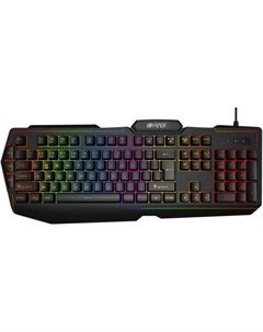 Игровая клавиатура GENOME GK 2 чёрная 104кл USB мембранная RGB подсветка Hiper