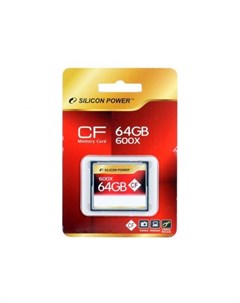 Карта памяти Compact Flash Card 64Gb 600x SP064GBCFC600V10 Silicon power
