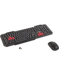 Набор беспроводной WKM 1811 клавиатура 112 клавиш мультимедиа мышь 4 кнопки черный 512655 Sonnen
