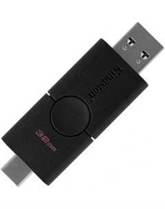 Флешка 32Gb DTDE 32GB USB Type C USB 3 1 черный Kingston