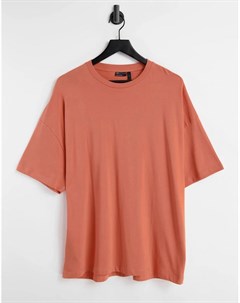 Оранжевая oversized футболка из органического хлопка Asos design