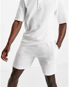 Белые шорты от комплекта в рубчик Topman