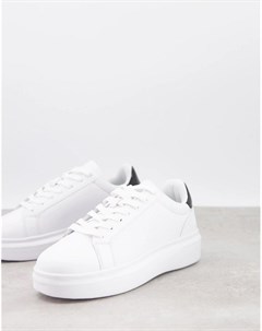 Белые кроссовки на толстой подошве в минималистском стиле Truffle collection