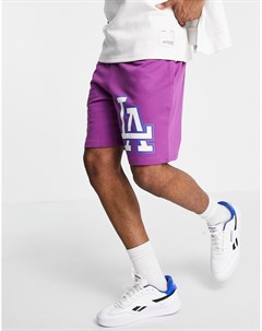 Oversized шорты фиолетового цвета с принтом LA от комплекта Asos design