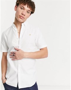 Белая рубашка из органического хлопка с короткими рукавами Brewer Farah