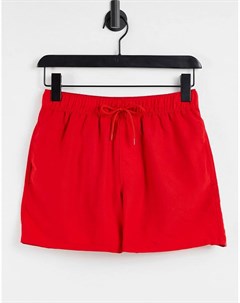 Красные короткие шорты для плавания Asos design