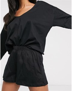 Черные шорты от пижамы Asos design
