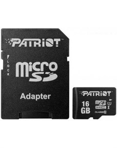 Флеш карта microSDHC 16GB Class10 PSF16GMCSDHC10 LX MICRO SDHC with adaptor Patriòt