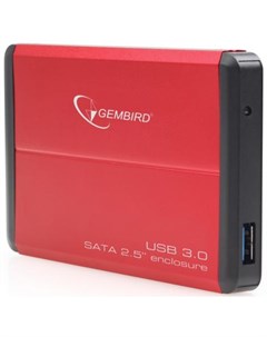 Внешний контейнер для HDD 2 5 SATA EE2 U3S 2 R USB3 0 красный Gembird