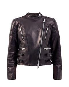 Куртка косуха в байкерском стиле из матовой кожи Ermanno scervino