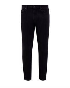 Черные джинсы slim с контрастным диагональным принтом Off-white
