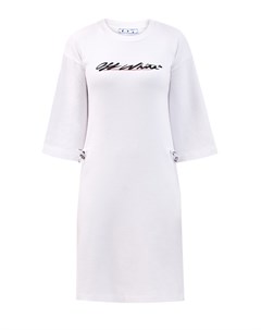 Хлопковое платье футболка в стиле спортшик Off-white