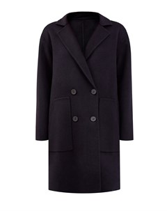 Двубортное пальто из фактурной шерсти и ангоры Lorena antoniazzi