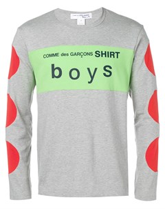 Футболка с длинными рукавами и логотипом Comme des garçons shirt