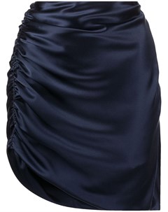 Шелковая юбка асимметричного кроя со сборками Michelle mason