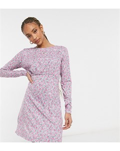 Платье мини с длинными рукавами и цветочным принтом в винтажном стиле Wednesday's girl