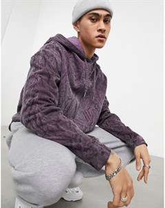 Oversized худи фиолетового цвета с мятым эффектом Asos design