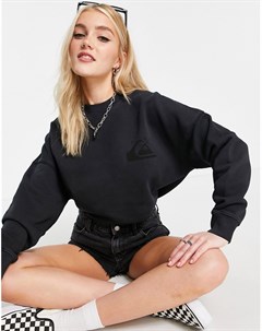 Черный свитшот в стиле oversized Quiksilver