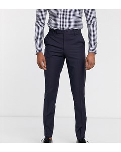 Темно синие строгие брюки узкого кроя Tall Asos design