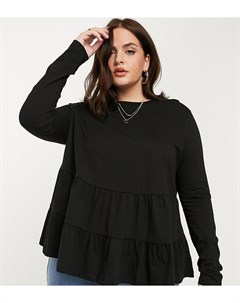 Свободный лонгслив ярусного кроя ASOS DESIGN Curve Asos curve