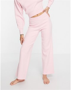 Розовые трикотажные брюки прямого кроя премиум класса для дома Выбирай и Комбинируй Asos design