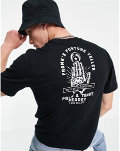 Черная футболка с принтом на спине Fortune Element
