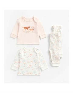Пижамы Цветочки и лошадки 2 шт белый розовый Mothercare