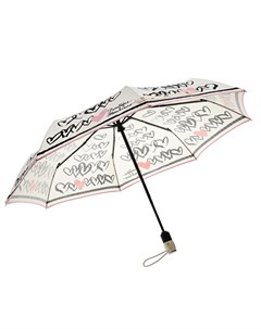 Белый зонт с принтом сердца детский Moschino (акс)