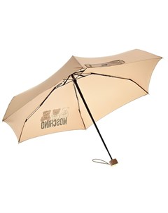 Бежевый зонт с брелоком детский Moschino (акс)